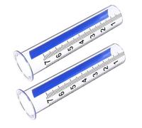 PACKOVE 2 Piezas Pluviómetro Exterior Tubo de Lluvia Duradero de Plástico Transparente, Diseño Multifuncional y Medición Precisa para Jardín y Césped