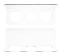 PACKOVE 2 Piezas Soporte Acrílico Adhesivo para Cepillos y Peines 3 Compartimentos Montado en Pared, Multifuncional y Ahorro de Espacio para Baños Pequeños y Habitaciones de Hotel