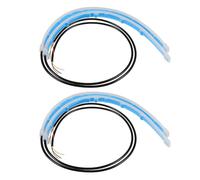 PACKOVE 2 Piezas Tira para Coche 12v LED Flexible en Cobre y Silicona, Luz Diurna y Luces Intermitentes Amarillas, Adecuada para Uso en Condiciones de Tormenta de Arena y Niebla