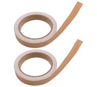 PACKOVE 2 Rollos Cinta Reparadora Autoadhesiva Vetas de Madera en Pvc Color Caqui para Bordes de Gabinetes y Muebles, Resistente a Rozaduras y Fácil de Limpiar