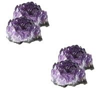 PACKOVE 2 series Accesorios De Joyería De Amatista Adornos Cristales En Racimo Decoración Irregulares Cristales Piedras Irregulares Cristal De 2 piezas*2