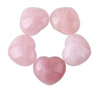 PACKOVE 2 series Adorno De Cuarzo Rosa Con Forma De Corazón Piedra Decorativa Que Equilibran El Corazón Decoración Con Forma De Corazón De Decoración 6 piezas*2