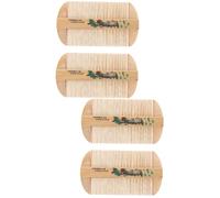 PACKOVE 2 Series Peine Rark Bamboo Peine Para Liendres Peine Chino Peine De Dientes Para El Cabello Peine Fino Peine Portátil Peine Para El Cabello Peine De Dientes Bambú 2 Piezas*2
