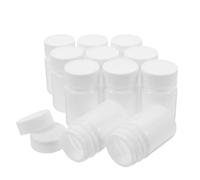 PACKOVE 20 Botellas Pequeñas de Plástico PE Opacas para Medicamentos, Organizador Portátil E Irrompible con Tapa de Rosca, Capacidad 40 Ml para Viajar y Almacenar