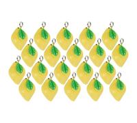 PACKOVE 20 Dijes de Limón de Resina para Hacer Joyas, Charms de Frutas para Pulseras y Pendientes, Decoración Natural y Atractiva para Fiesta Verano y Manualidades DIY