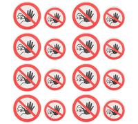 PACKOVE 20 Pegatinas Adhesivas de Advertencia Señal de Prohibido el Paso en Pvc Negro para Empresas y Sitios de Construcción, Fácil Uso y Alta Visibilidad