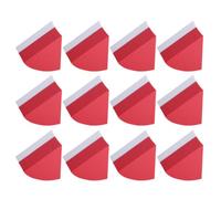 PACKOVE 20 Piezas Borla de Polvo, Esponja de Belleza Triangular, Rojo, de Poliuretano Hidrófilo, para Uso en Seco y Húmedo, para Crema E Iluminador, Maquillaje Diario