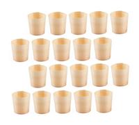 PACKOVE 20 piezas de Madera Desechables Biodegradables para Bebidas Saludables y Postres Fiestas y Cocina Reutilizable