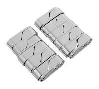 PACKOVE 20 Unidades Soporte para Barra de Armario de Aleación de Zinc Plata con 3 Orificios y Tornillos, Resistente a Deformaciones y Soporte Robusto para Perchas Hogar