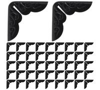 PACKOVE 200 Unidades Protector de Esquinas Vintage de Hierro Negro para Álbumes y Cuadernos, Aplicación Sencilla y Diseño Decorativo para Protección de Documentos y Manualidades