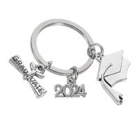 PACKOVE 2024 Llavero De Regalo De Graduación Para Él Clase De 2024 Universidad Secundaria Doctorado Maestro Graduado Llavero Regalos Estudiantes Inspiradores - Estilo 2