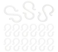 PACKOVE 20piezas Ganchos Transparentes S para Colgar Resistentes y Multiusos para Organizar Bolsas y Accesorios Coche y Estantes de Supermercado Diseño Seguro y Flexible Pack de Unidades
