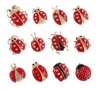 PACKOVE 24 Piezas Broches Insectos Caricatura Alfileres Ramillete Delicados Accesorios Moda Mujer Niña Pins Elegantes para Ropa Set Decorativo para Fiestas y Diario