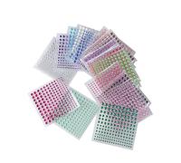 PACKOVE 24hojas Pegatinas Resistentes Autoadhesivas Para Rostro Cuerpo Uñas Maquillaje Decoración Fiestas Carnavales Manualidades Colores