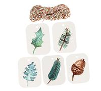 PACKOVE 250 Piezas Etiquetas Kraft con Diseño Piña para Proyectos de Diy y Embalaje Incluye Cuerda para Su Uso