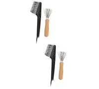 PACKOVE 2juegos Limpiador De Cepillos De Pelo Herramienta De Limpieza Doble Cara Para Cepillos y Peines Compacto y Ligero Para Eliminar Cabello Excedente y Prolongar La Útil De Tus