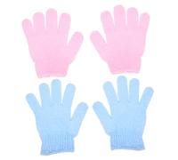 PACKOVE 2pares Guantes Exfoliantes Baño Ducha Exfoliante Cuerpo Suave Lavado Manos Hombres Mujeres