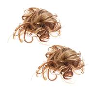 PACKOVE 2piezas Banderas De Seda Cabello De Alta Temperatura Gomas Elásticas Pelo Coletas Para Mujer Pelucas Rizadas y Esponjosas Para Mujer y Niña