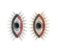 PACKOVE 2piezas Broche de Ojo de Demonio Turco de Imitación de Diamante Joyería de Broche de Solapa Vintage para Mujer Graduación Cumpleaños