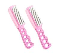 PACKOVE 2piezas Cepillo Alambre Antiestático Para Pelucas y Extensiones De Cabello Diseño Ergonómico Para Peinar Muñecas y Cabello Sintético Rosa