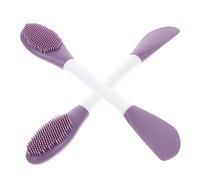 PACKOVE 2piezas Cepillo Facial De Silicona Doble Cara Para Aplicar y Crema Para Limpieza Facial y Masaje Uso Casa y Viajes