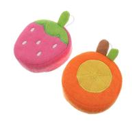 PACKOVE 2piezas Exfoliante De Baño De Frutas Bolas De Esponja De Baño Para Bebés Dibujos Animados Para Ducha y Limpieza Color Material De Esponja Natural
