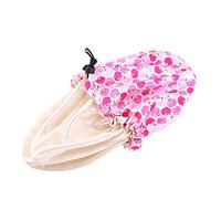 PACKOVE 2piezas Gorro De Dormir Ajustable Para Niño Niña De Color Manzana Rosa y Floral Gorro De Baño De Satén De Doble Capa Para Mantener El Cabello Su Lugar Mientras Duermen