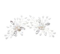 PACKOVE 2piezas Hebilla De Zapato Gemas De Imitación De Perla Clips Decorativos Para Zapatos De Mujer Para Tacones Altos De Novia