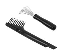 PACKOVE 2piezas Peine de Limpieza Rastrillo de Alambre Metálico Limpiador de Polvo para Peines para Uso Doméstico Salón