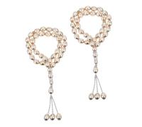 PACKOVE 2piezas Rosario de Cuentas Acrílicas Multicolores Meditación Adoración Pulsera de Oración Musulmán Forma de Tasbih Joyería Religiosa para Hombres y Mujeres