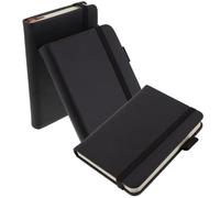 PACKOVE 3 Blocs de Notas A7 Tamaño Bolsillo, Líneas, Color Negro, Cuadernos Pequeños para Oficina y Diario, Libretas Portátiles Prácticas para Organización y Anotaciones Diarias