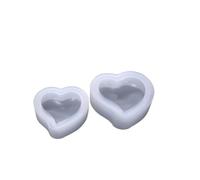 PACKOVE 3 Moldes de Silicona en Forma de Corazón Blancos para Joyería, Multiusos y Fáciles de Desmoldar, Ideales para Manualidades y Creación de Colgantes