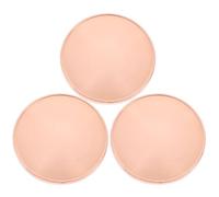 PACKOVE 3 Monedas de Desafío de Cobre en Blanco para Grabado, Moneda Redonda de Bricolaje de 3 Piezas Borde Estriado, Material de Cobre Puro para Manualidades y Coleccionismo