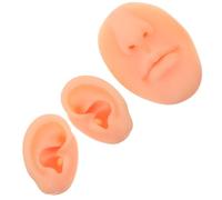 PACKOVE 3 Piezas Modelo de Perforación Corporal Simulado Molde de Oreja Modelo de Silicona para Práctica de Perforación y Exhibición de Joyas Herramienta de Enseñanza
