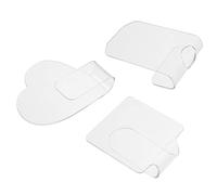 PACKOVE 3 Piezas Paleta de de Maquillaje de Diseño Portátil y Transparente para Manicura y Cosméticos para Colores y Fundamentos Incluye Cuadrada