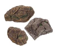 PACKOVE 3 Piezas Piedras Artificiales de Resina para Bonsái de Interior Diseño Realista y Mantenimiento Fácil, Decoración Estética Adecuado para Patios y Espacios Escénicos
