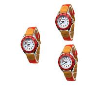 PACKOVE 3 Piezas Reloj Infantil De Dibujos Animados Llavero De Abeja Alumnos Reloj con Movimiento De Cuarzo Relojes para Niños Mirar Hombres y Mujeres Corea del Sur Rojo De Moda y Lindo