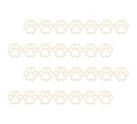 PACKOVE 30 Piezas Recortes de Madera de Patas de Perro Virutas de Madera Caseras Beige y Cuerda de Yute Aptos para Pintar para Manualidades DIY y Decorar la Habitación Chimenea