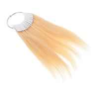 PACKOVE 30piezas Muestras De Color De Cabello De Pelo Real Anillo De Muestras Para Pruebas De Color y Técnicas De Tinte Salón