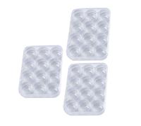 PACKOVE 3juegos Caja De Almacenamiento De Joyas Cajas Pequeñas Redondas Para Guardar Accesorios De Manicura Decoraciones De Uñas Organizadora Tapa