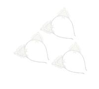 PACKOVE 3piezas Diademas De Encaje Orejas De Gato Para Mujer Diadema Orejas De Gato De Encaje Obsequio De Fiesta