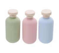 PACKOVE 3piezas Dispensador de Loción Viaje Botellas Vacías de Color Macarrón con Tapa Abatible para Uso Viajes y Hoteles Botellas Flexibles Reutilizables para Artículos de Tocador