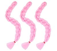 PACKOVE 3piezas Extensiones De Cabello Trenzado Pelucas Sintéticas Kit Cabello Postizo