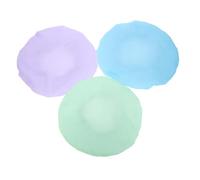 PACKOVE 3piezas Gorro De Ducha De Microfibra Pe Forro Para Cabello y Extensiones Elástico y Protección Para Tratamientos De Belleza