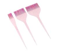 PACKOVE 3piezas Peine Para Teñir El Cabello Con Mangos Brillantes Aplicadores De Tinte De Mango Peine Para Teñir y Hacer Mechas Casa Con Cerdas Suaves