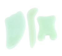 PACKOVE 3piezas Tabla De Raspado De Jade Placas De Gua Sha Para Masaje Facial Accesorios De Gua Sha Para Cuidado El Hogar
