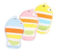 PACKOVE 3piezas Toalla de Baño de Dibujos Animados Esponjas de Baño para Bebés Herramientas para Shower Estropajos Corporales Dibujos Animados Cómodo para Ducha Portátil