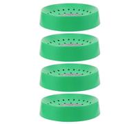 PACKOVE 4 Cuencos de Plástico Lavables Secado Rápido Tapete para Anidar Palomas y Codornices Verde for Accesorios para Nido de Pájaros en Jaula