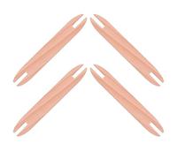PACKOVE 4 Lanzaderas de Madera Beige para Tejido de Bricolaje Manejo del Hilo, Accesorios para Telar en Casa o Estudio, Experiencia Natural de Tejido