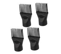 PACKOVE 4 piezas Boquillas para Secador de Pelo Negras Accesorios Profesionales para con Difusor y Peine Concentrador que Protege Cabello y Reduce Daño por